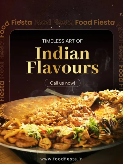 A large platter showcasing the timeless art of Indian flavors. This spread features a variety of tawa preparations, including flavorful chaap, cooked live for guests to enjoy.