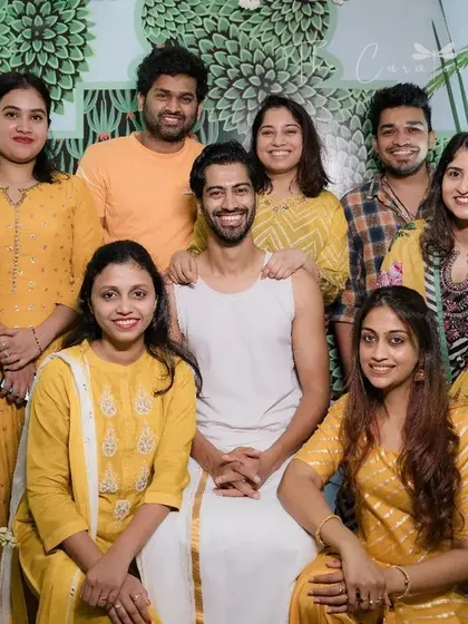 More smiles and laughter from the Haldi celebration. We focus on creating an environment where everyone feels comfortable and joyous.