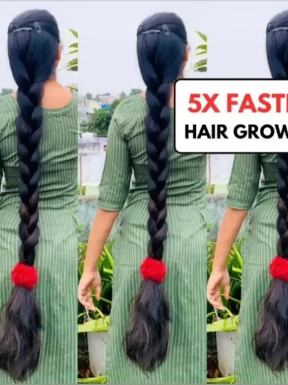This customer is enjoying the benefits of faster hair growth. My oil's blend of 40 herbs stimulates the scalp to support a healthy growth cycle.