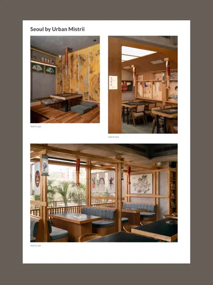 A collage of our work on Seoul as featured in Architectural Digest India. Seeing our project presented in such a prestigious publication is a testament to the team's hard work and creative vision.