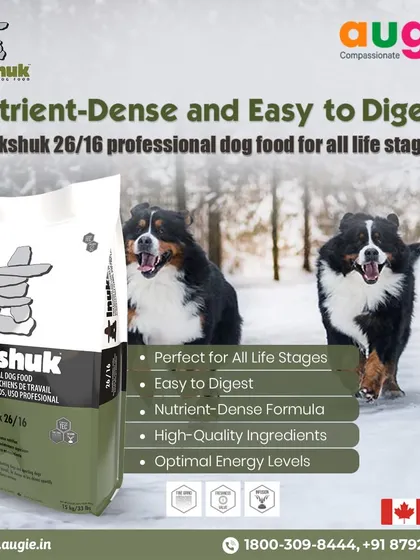Inukshuk 26/16 is a nutrient-dense and easy-to-digest professional dog food that's perfect for all life stages. Made in Canada with high-quality ingredients, it provides optimal energy levels for puppies and adults alike.
