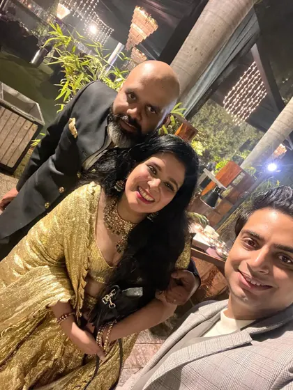 A selfie with the happy newlyweds. It was an honor to be part of their special day, and I wish them a life of abundance.