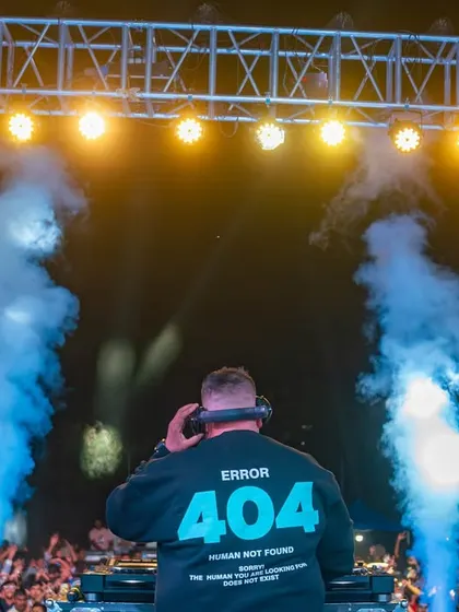 Another angle from the massive RGIT show. The stage setup with professional lighting and effects is key to creating that festival vibe.