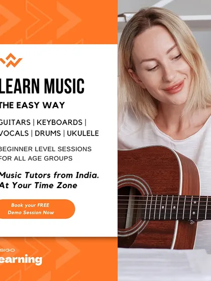 Music has no boundaries. Our online music classes connect you with expert tutors from India, no matter where you are in the world. Learn guitar, vocals, drums, and more at your own pace and in your time zone.