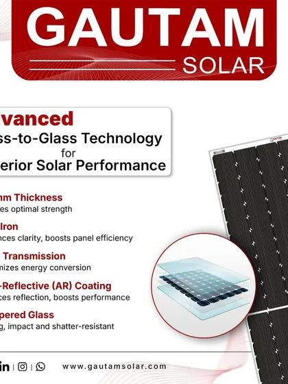 We utilize advanced glass-to-glass technology for superior solar performance. Our design incorporates 2.0mm tempered, low-iron, high-transmission glass with an anti-reflective coating to ensure optimal strength, clarity, and energy conversion.