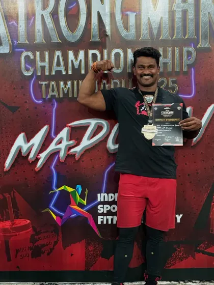 This is the result of relentless hard work and the blessings of Hanuman Ji. Winning the Strongman of India title is an honor, and it's the same champion mindset and dedication I bring to every single one of my clients.