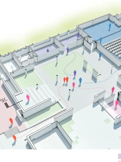 A duplicate of the Karunashraya axonometric view.