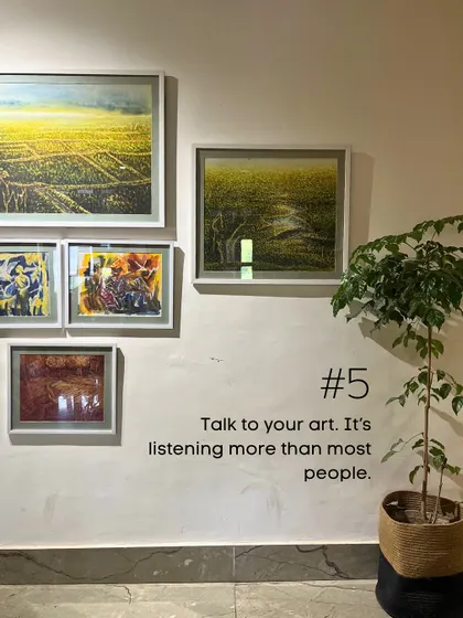 Talk to your art. It's listening more than most people. A thought from a day spent playing with clay and paint at a local art studio.