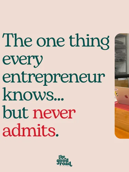This carousel opener captures the core reason we started these events. We wanted to address the one thing every entrepreneur knows but never admits: it gets lonely.