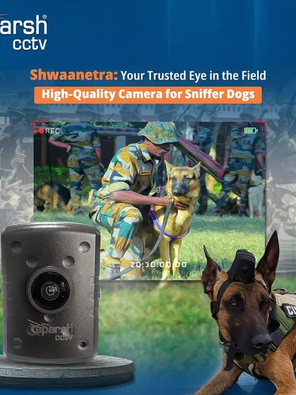 With Shwaanetra, I combine a dog’s instincts with the eye of technology. This high-quality, body-worn camera for sniffer dogs empowers your loyal companion with a vision that safeguards every mission, forging an unbreakable bond of trust and protection.