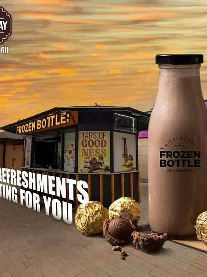 Icy refreshments are waiting for you. A Ferrero Rocher milkshake from Frozen Bottle is the perfect way to cool down and indulge.