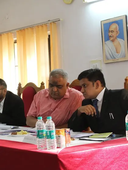 Judging an International Moot Court Competition on human rights at National Law University, Jodhpur.