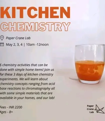 Another look at our "Kitchen Chemistry" summer camp poster. It's a series of fun experiments designed to make chemistry concepts tangible and exciting for kids.