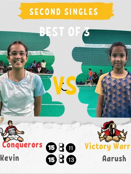 A Second Singles match from Day 2. A straight-sets victory for the Court Conquerors.