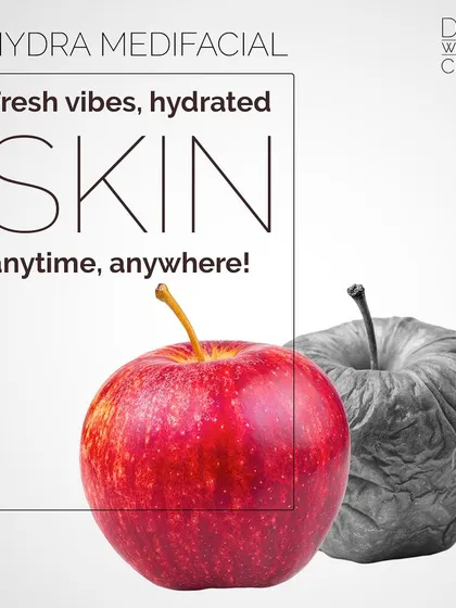 Just as an apple loses its freshness over time, our skin loses hydration. Our Hydra Medifacial is designed to replenish that moisture, leaving your skin plump, fresh, and revitalized, anytime you need a boost.