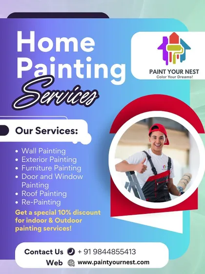 My home painting services are comprehensive, covering everything from walls and exteriors to furniture, doors, and windows. I can make your old items look brand new again.