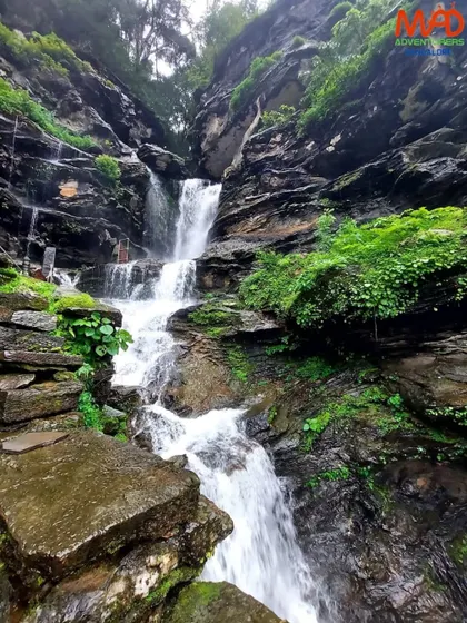 The beautiful, multi-tiered Bheemeshwara Falls, a sacred and scenic spot we visit on our trips from Bangalore.