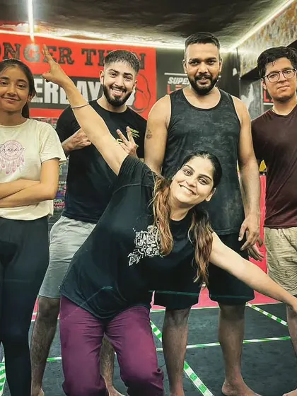 Morning motivation with the team. We start the day strong.