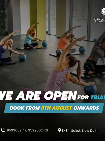 An announcement for our trial classes, inviting new clients to book a spot and experience the transformative power of Pilates firsthand.