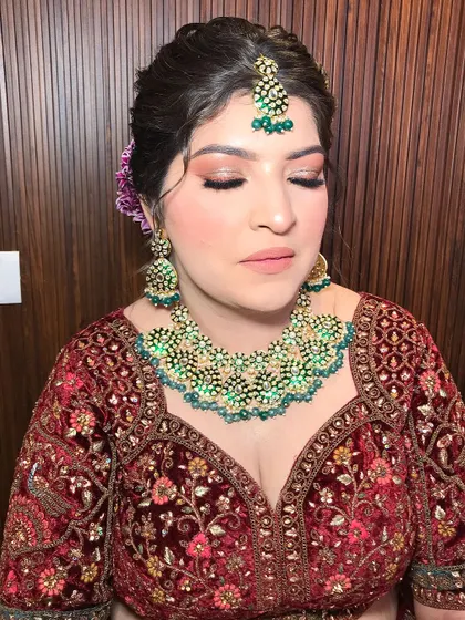 Eyes closed, this shot gives a great view of the soft, blended eyeshadow.