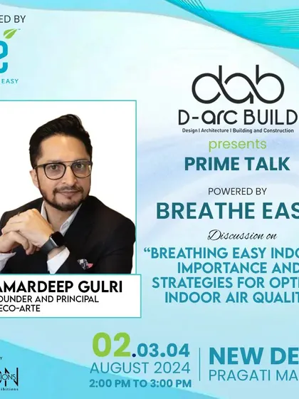 I am often invited to speak and participate in panel discussions at leading industry events like D-arc Build, FOAID, and the Design Conclave. These forums are vital for sharing knowledge on topics like Vaastu, indoor air quality, and sustainable design.