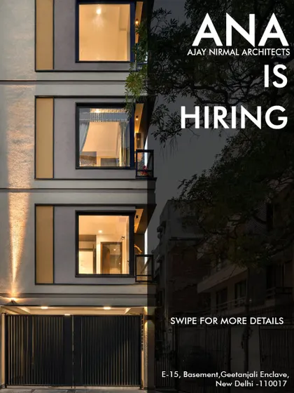 Ajay Nirmal Architects in New Delhi is hiring for multiple roles.