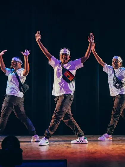 A fun, energetic moment from another one of our performance pieces, showcasing pure joy and teamwork.