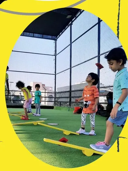 Balance is fundamental to all sports. Here, our students are working on their stability and coordination using balance beams. These activities are designed to be challenging yet fun, helping kids build physical confidence.