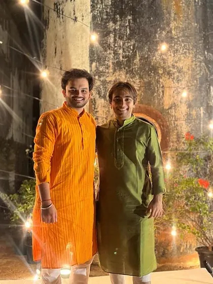 With the talented tabla player Dwij Gandharva after our concert in Baroda. It's always a pleasure to collaborate with fellow musicians.