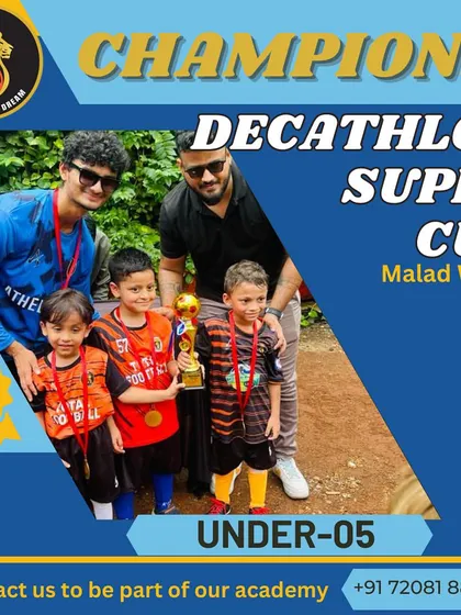 Our U5 team, participating in their first-ever tournament, emerged as champions at the Decathlon Super Cup.