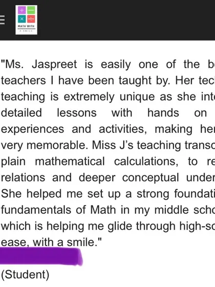 A testimonial from a former student who describes my teaching as transcending plain calculations to reach deeper conceptual understanding. This is the highest compliment, as it speaks directly to the core of my educational philosophy.