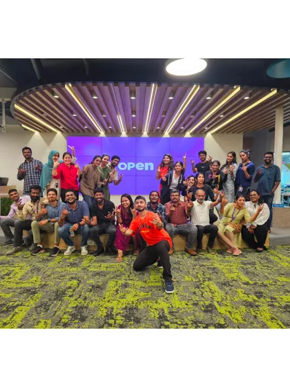 The final group photo with the fantastic team at Open Financial. Look at those smiles. This is why we do what we do, bringing happiness and positive energy to workplaces.