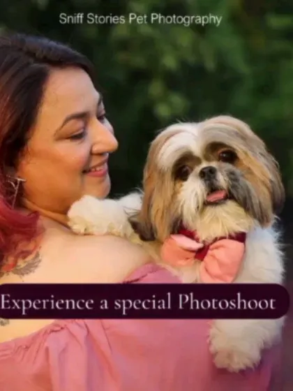 A promotional graphic inviting clients to book a special photoshoot experience with their pets during my 2024-25 city tours.