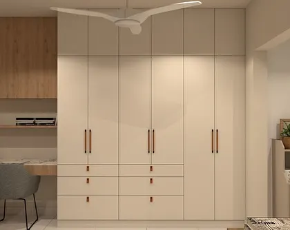 A duplicate of 78, showing the wardrobe and study nook design.