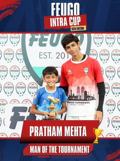 Pratham Mehta, awarded Man of the Tournament for his exceptional skill in the U-11 category.