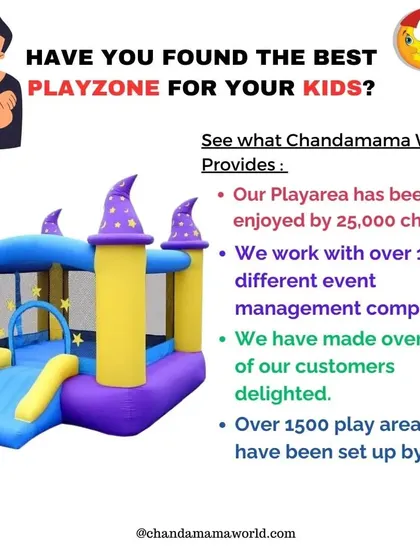 Have you found the best playzone for your kids? This graphic highlights my track record: I've delighted over 90% of my customers, set up over 1500 play areas, and brought joy to 25,000 children.