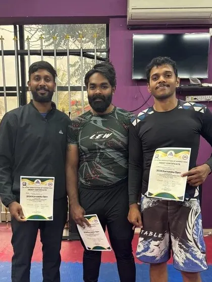 More of the team with their certificates. A proud day for the academy.