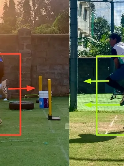 This left arm spinner was struggling with minimum revolutions and a delayed finish. We improved his body coordination and hip follow-through, which increased his bowling speed and the spin on the ball.