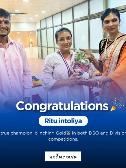 A true champion in the making. Ritu Intoliya clinched gold in both the DSO and Divisional competitions, showcasing incredible consistency and skill.