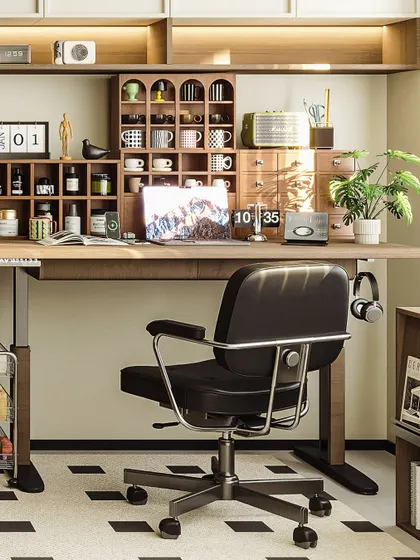 A glimpse into my SketchUp and Corona course, this render of a detailed home office workspace highlights my process for modeling and staging intricate, lived-in scenes.