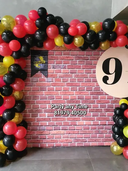Another shot of the Harry Potter photo booth setup.
