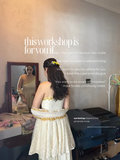This workshop is for you if you want to be your own muse and invest in personalizing your style. We help you identify what truly works for you, beat inspiration fatigue, and understand the common mistakes to avoid.