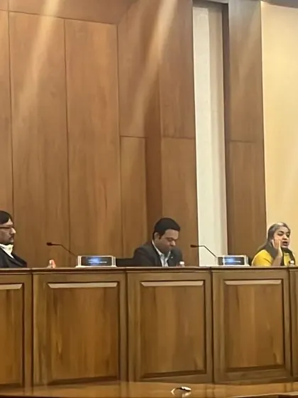 The panel in session, sharing invaluable insights with the audience of law students and faculty.