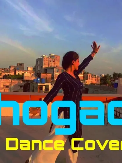 A promotional graphic for our 'Chogada' dance cover. This routine is a great example of the festive and high-energy Garba-fusion dances we teach, especially popular during Navratri.