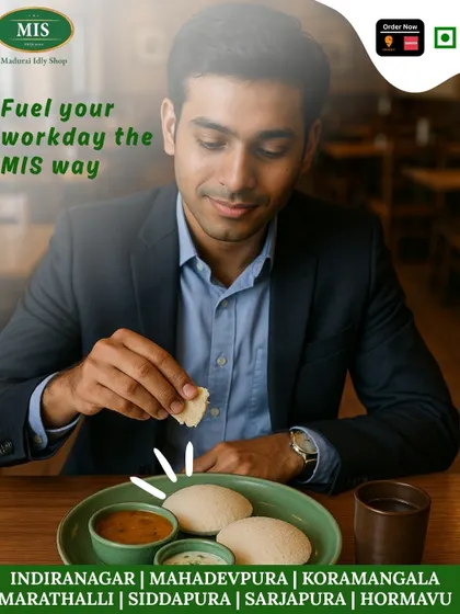Fuel your workday the MIS way. A simple plate of our soft idlis is the perfect light and healthy breakfast to have before a busy day at the office.