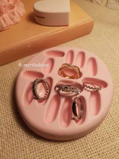 No more searching for your rings. Our round ring holder is both stylish and practical, keeping your treasures in one easy-to-find place.