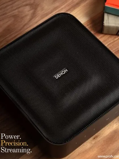 One amp, endless possibilities. The Denon Home Amp adapts, elevates, and delivers, no matter the mood or the room. This image highlights its modern design and the decades of innovation within.