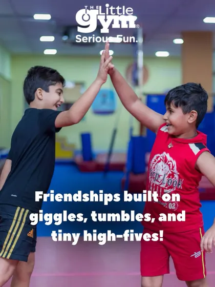 High-fives and happy faces are a big part of our day. We foster friendships and teamwork, teaching kids to cheer each other on as they learn and grow together.