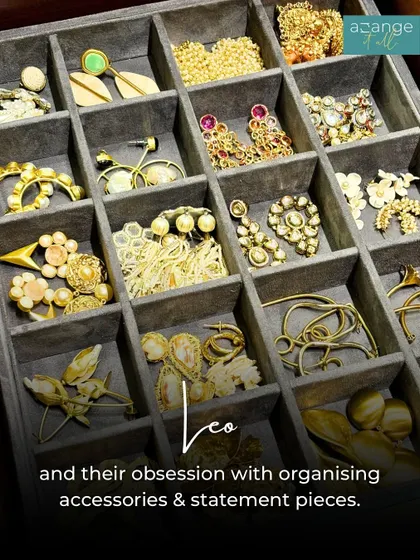 A Leo's dream: a dedicated drawer for statement accessories and jewelry, with each piece given its own compartment to shine.