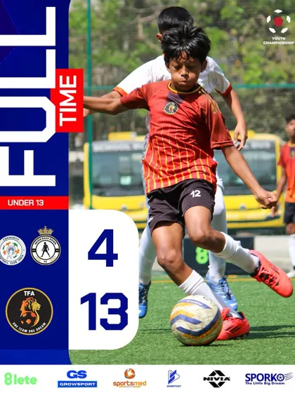 A massive 13-4 victory for our U13 team in the Youth Championship.